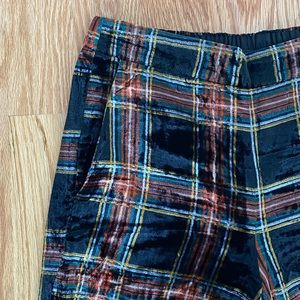 J. Crew | Plaid velvet pants